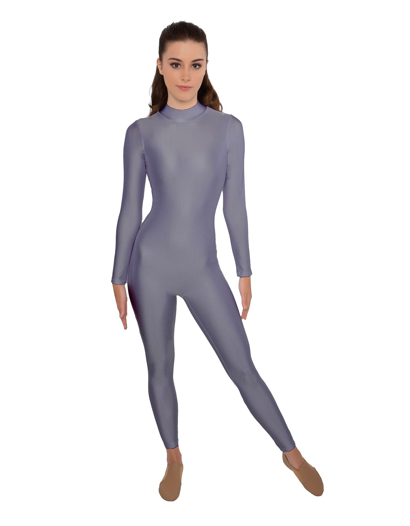Solid Lycra LS Keyhole Back Unitard