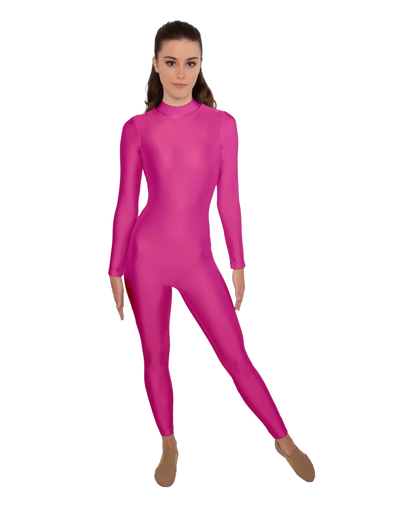 Solid Lycra LS Keyhole Back Unitard