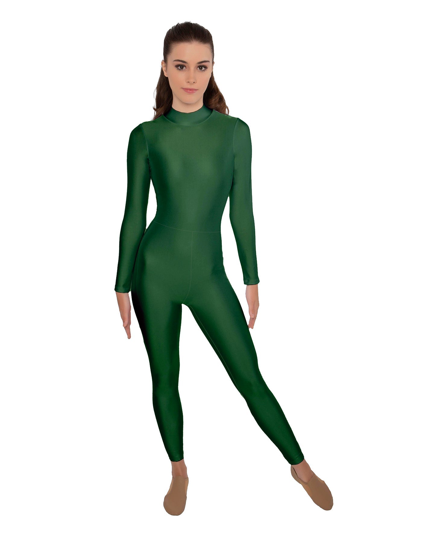 Solid Lycra LS Keyhole Back Unitard