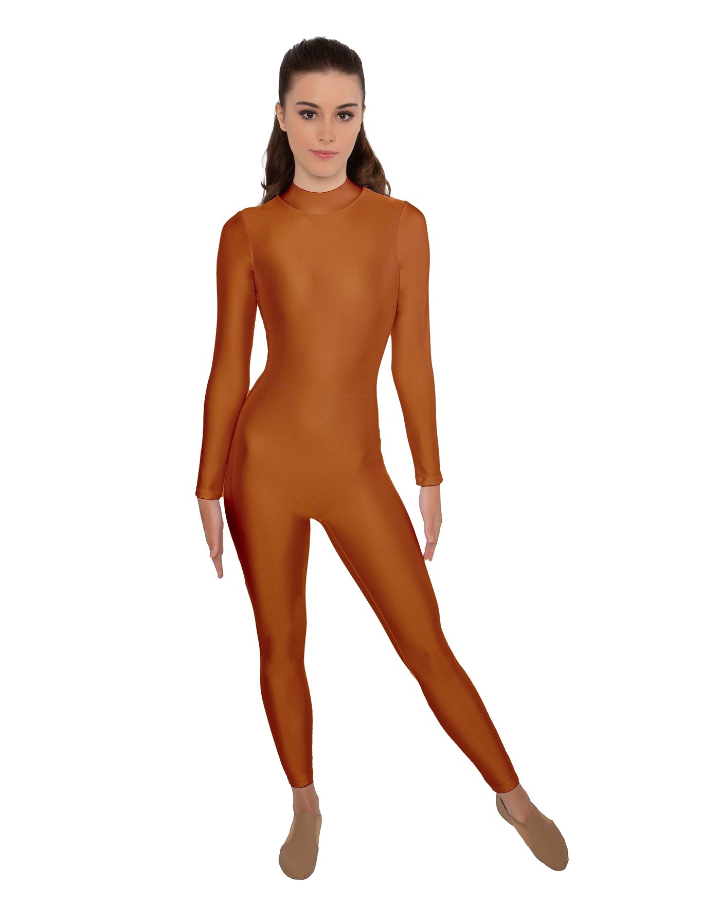 Solid Lycra LS Keyhole Back Unitard