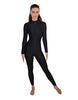 Solid Lycra LS Keyhole Back Unitard