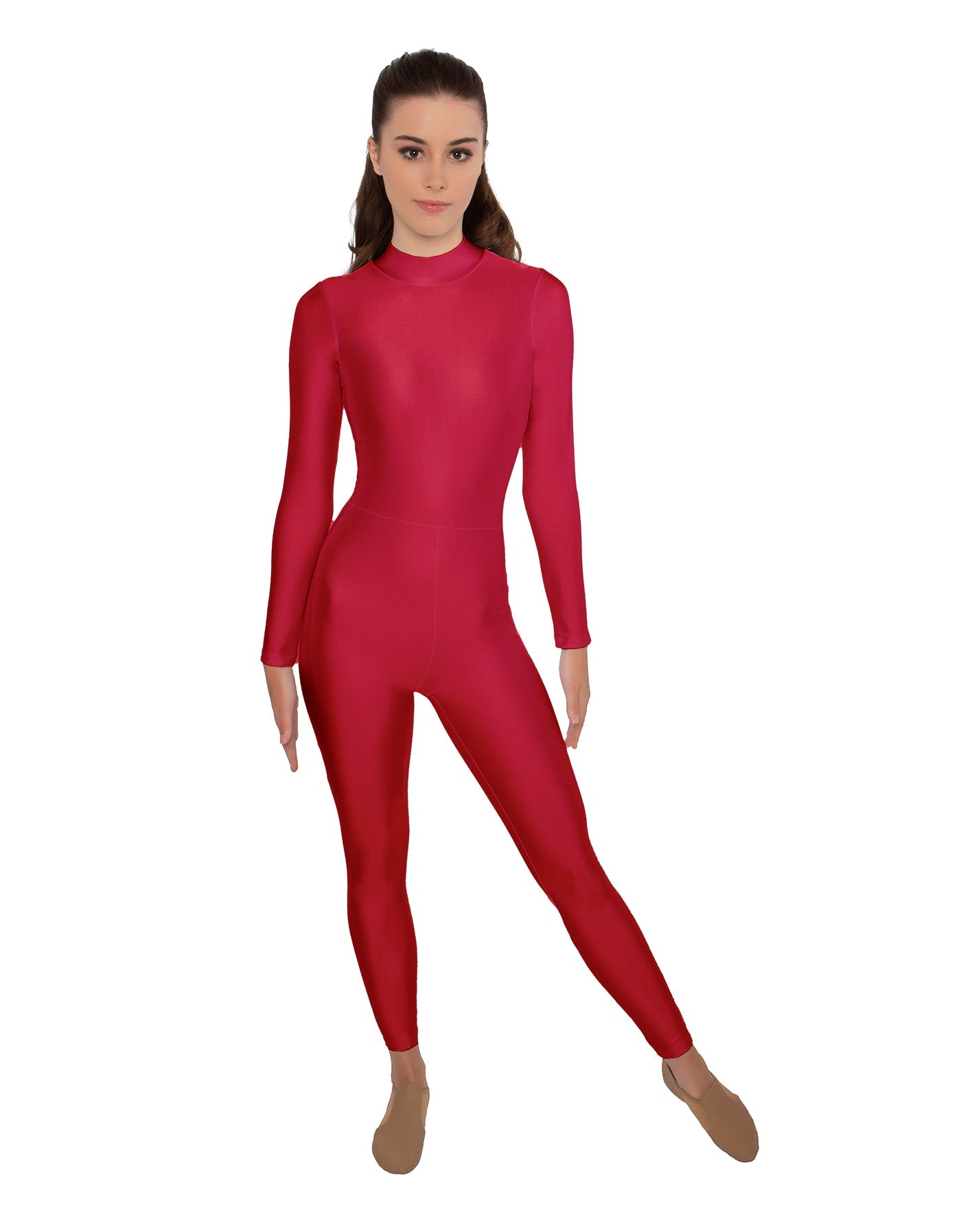 Solid Lycra LS Keyhole Back Unitard