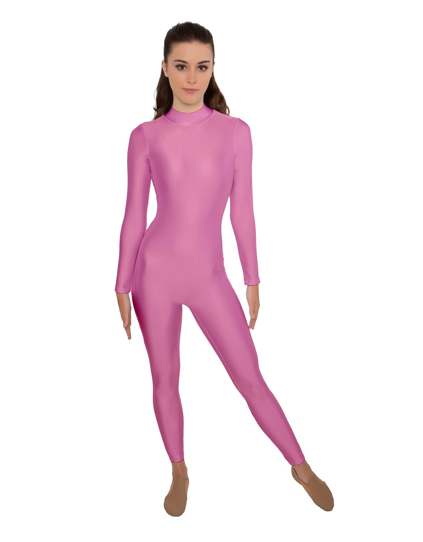 Solid Lycra LS Keyhole Back Unitard