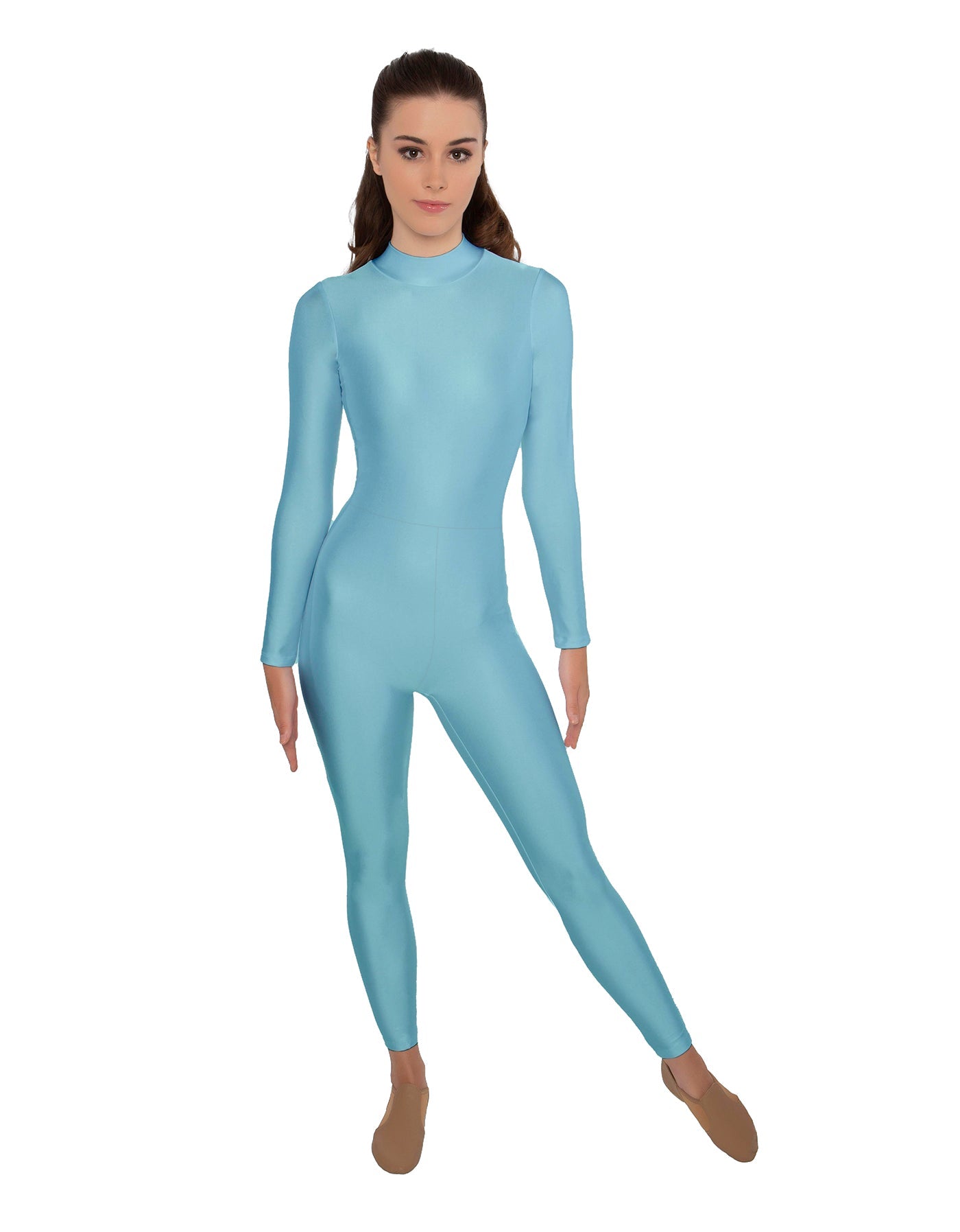 Solid Lycra LS Keyhole Back Unitard