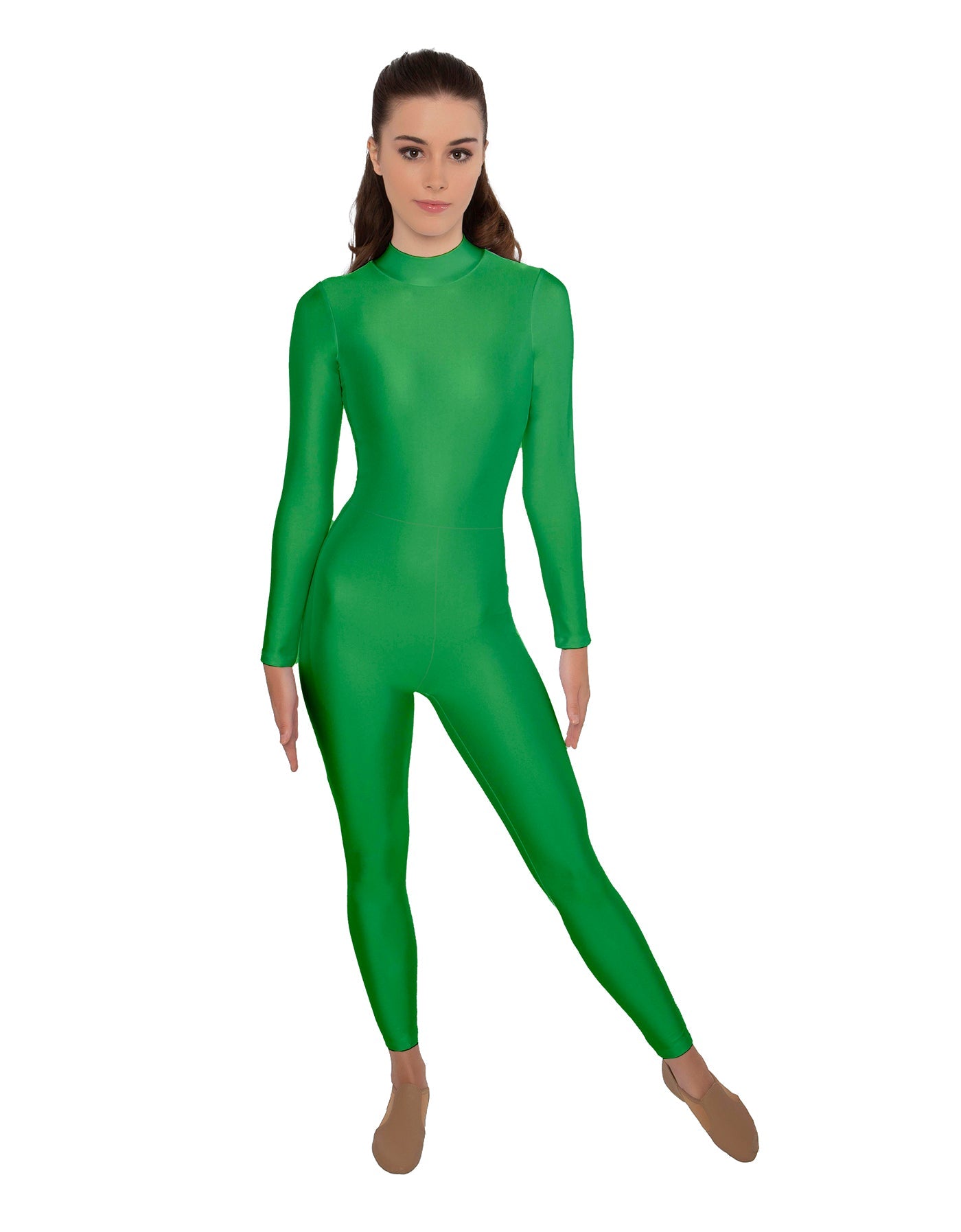 Solid Lycra LS Keyhole Back Unitard
