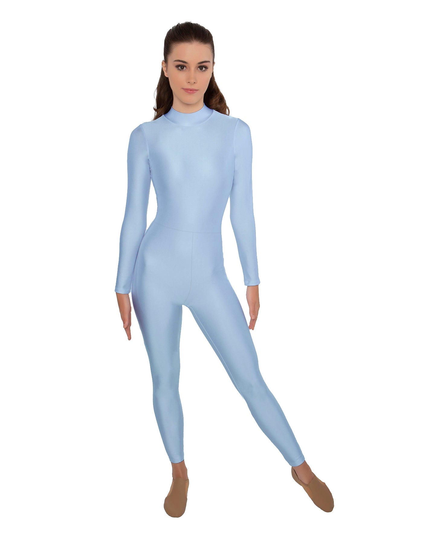 Solid Lycra LS Keyhole Back Unitard