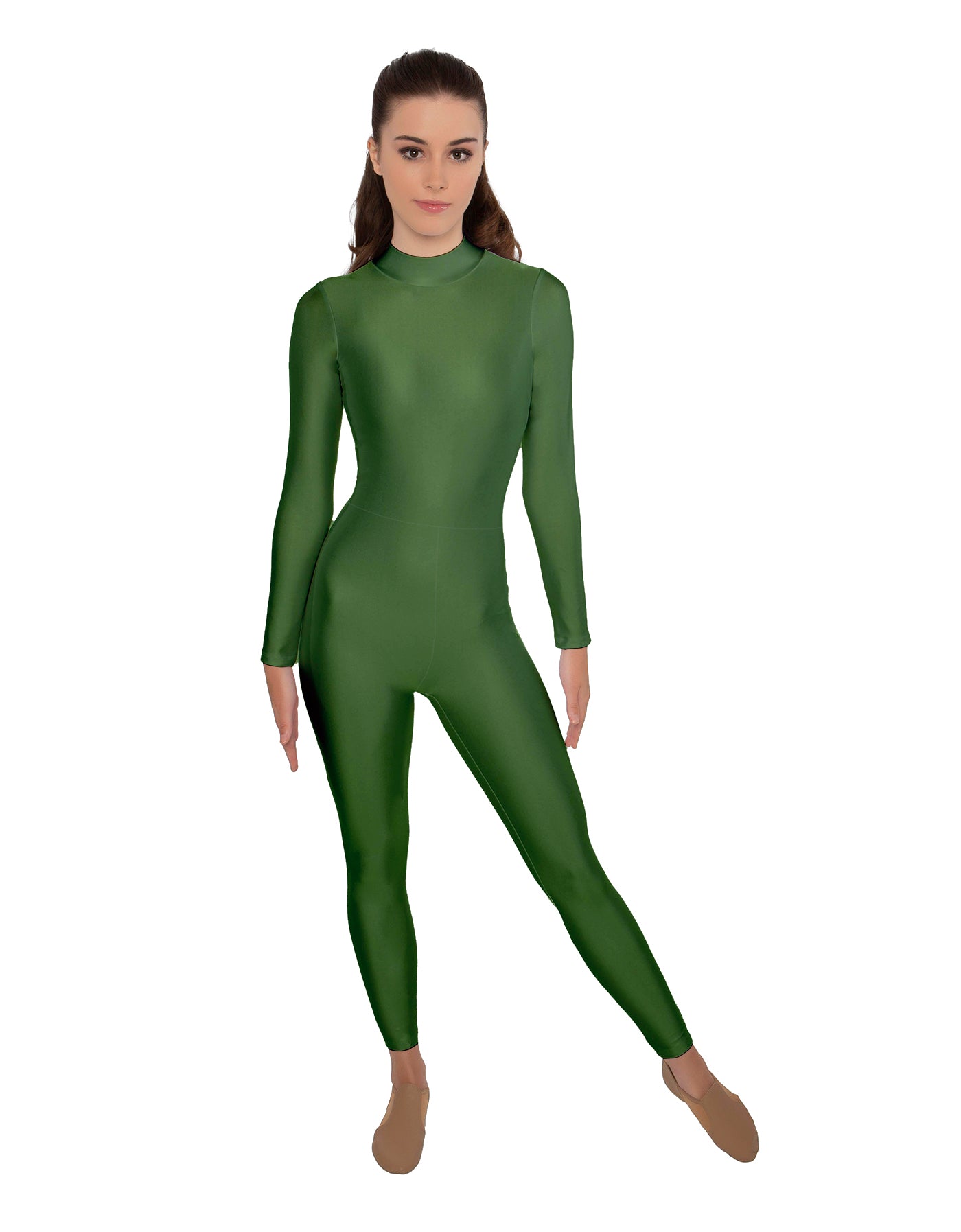 Solid Lycra LS Keyhole Back Unitard