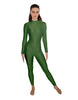 Solid Lycra LS Keyhole Back Unitard