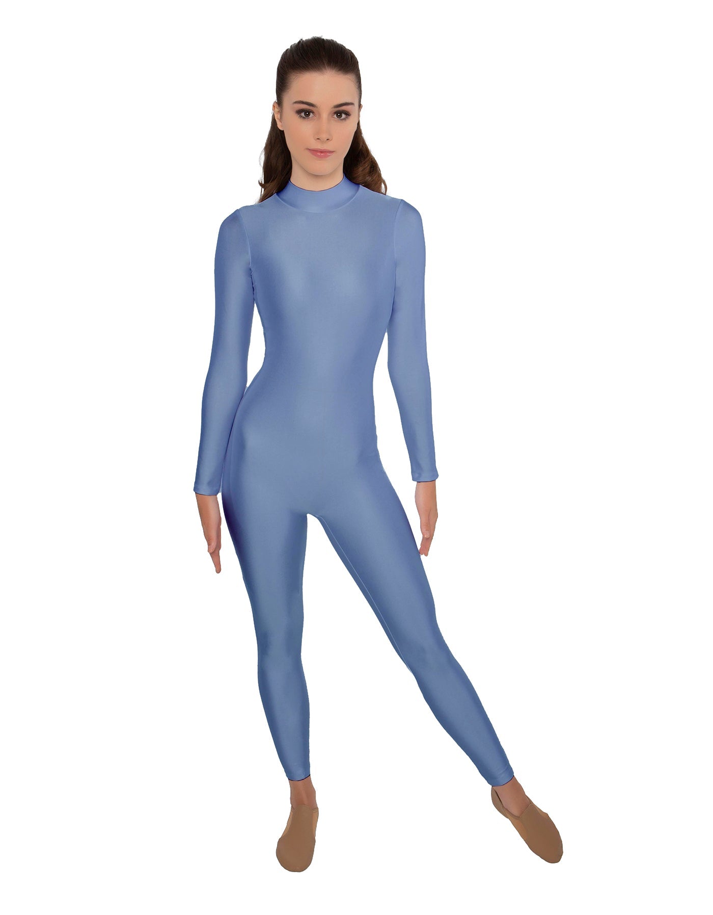 Solid Lycra LS Keyhole Back Unitard