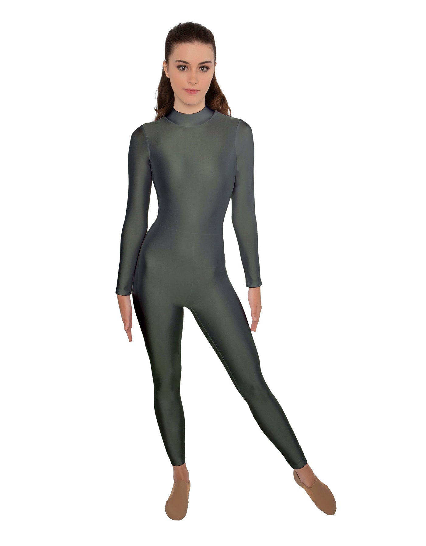 Solid Lycra LS Keyhole Back Unitard
