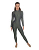 Solid Lycra LS Keyhole Back Unitard