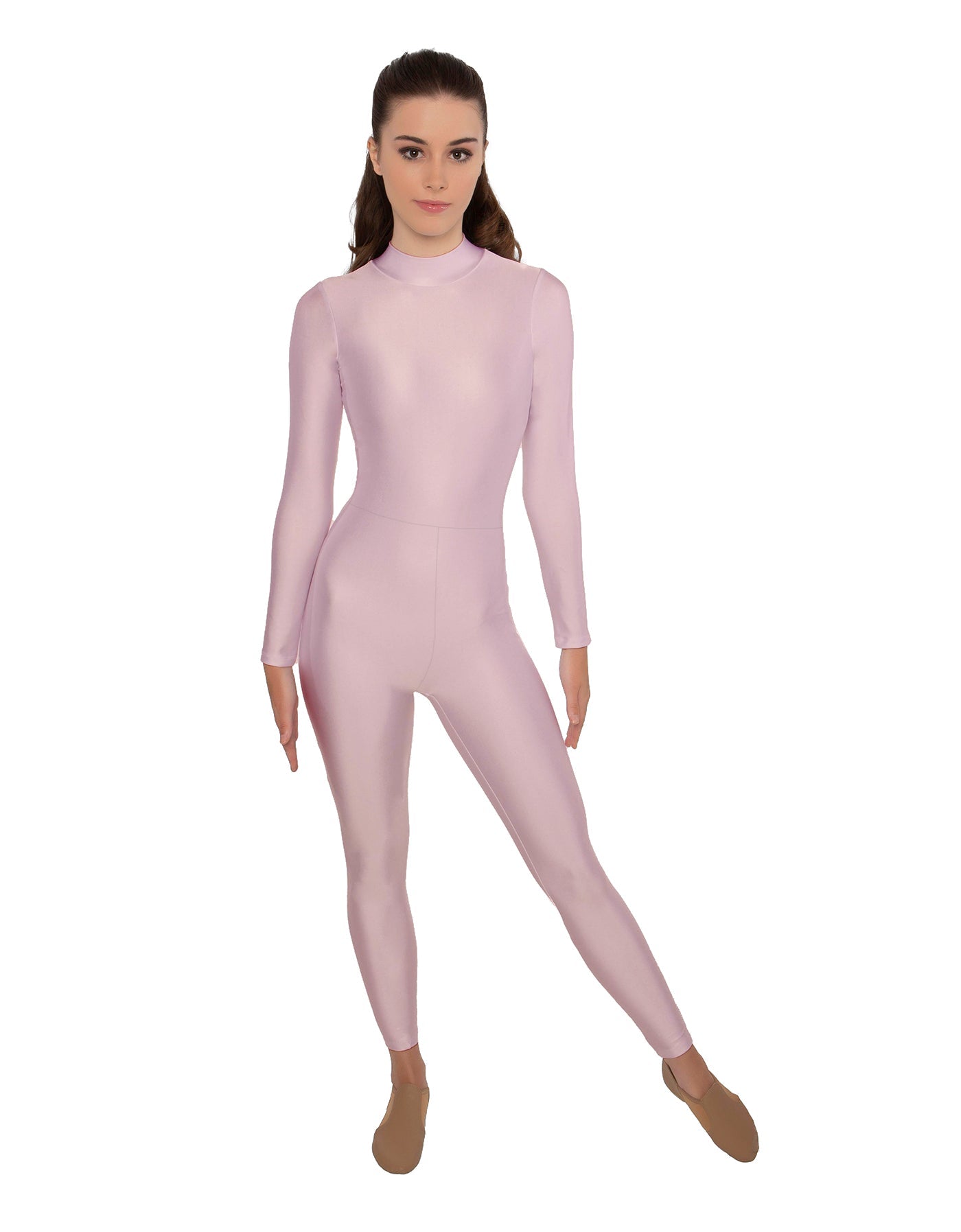 Solid Lycra LS Keyhole Back Unitard