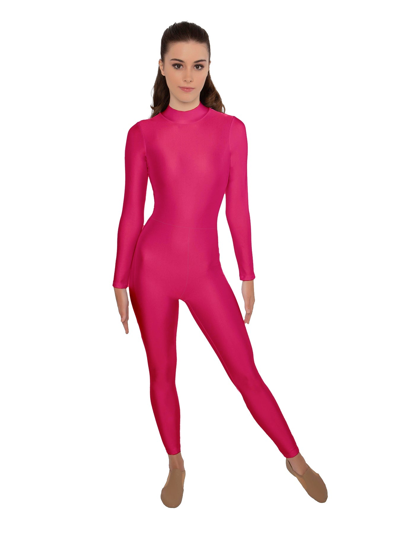 Solid Lycra LS Keyhole Back Unitard