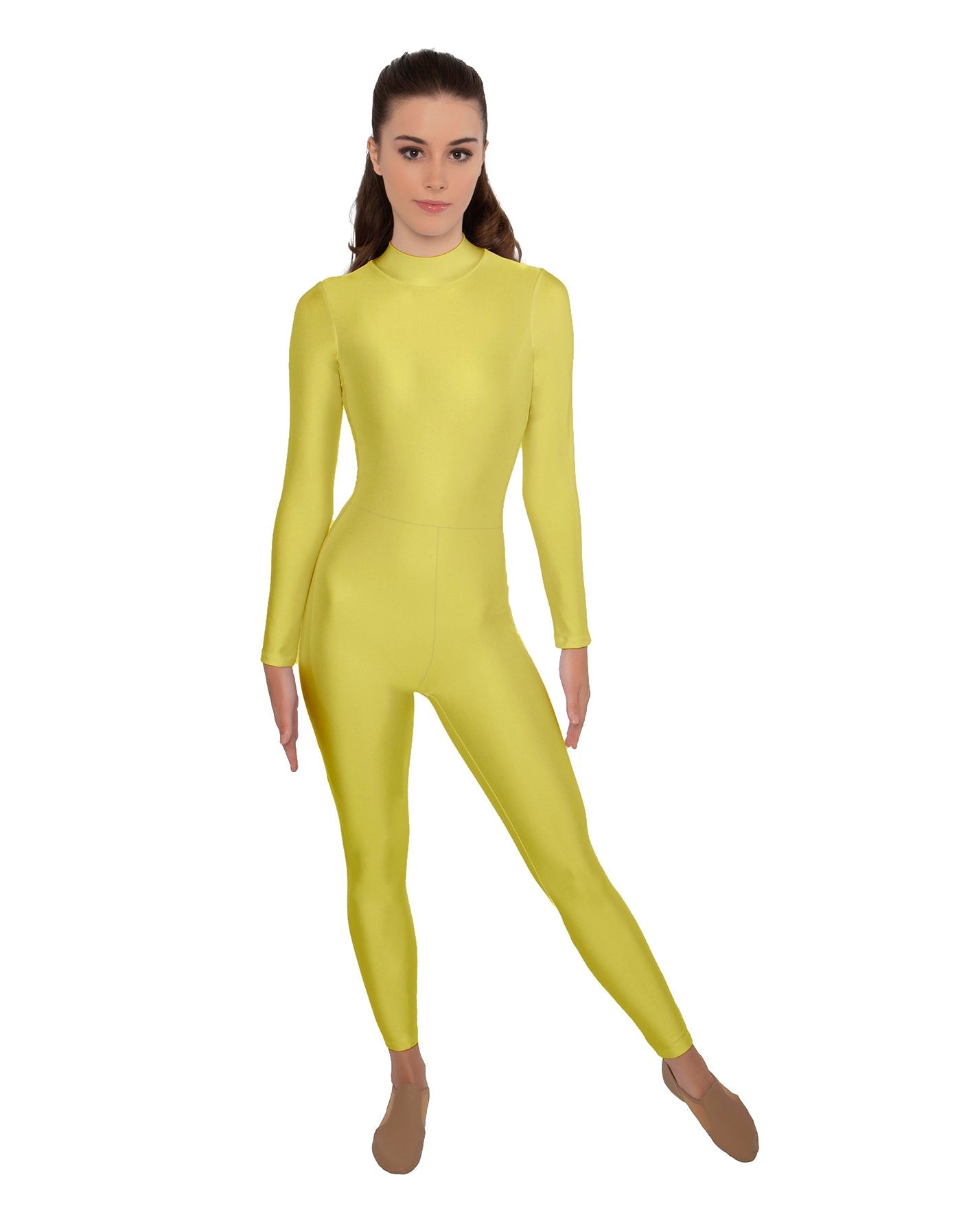 Solid Lycra LS Keyhole Back Unitard