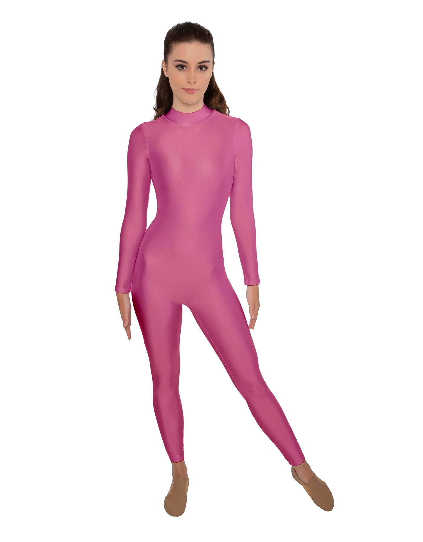 Solid Lycra LS Keyhole Back Unitard