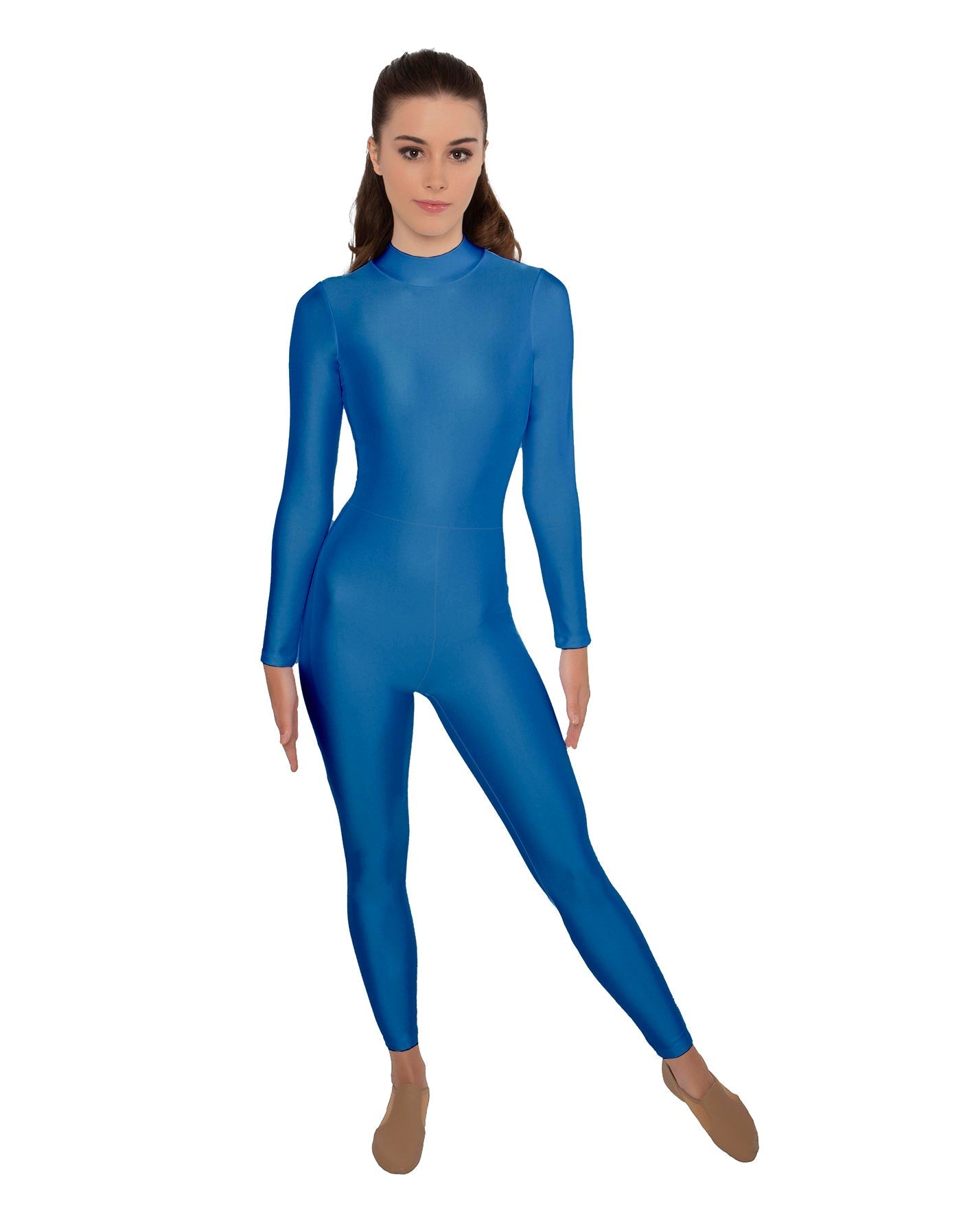 Solid Lycra LS Keyhole Back Unitard