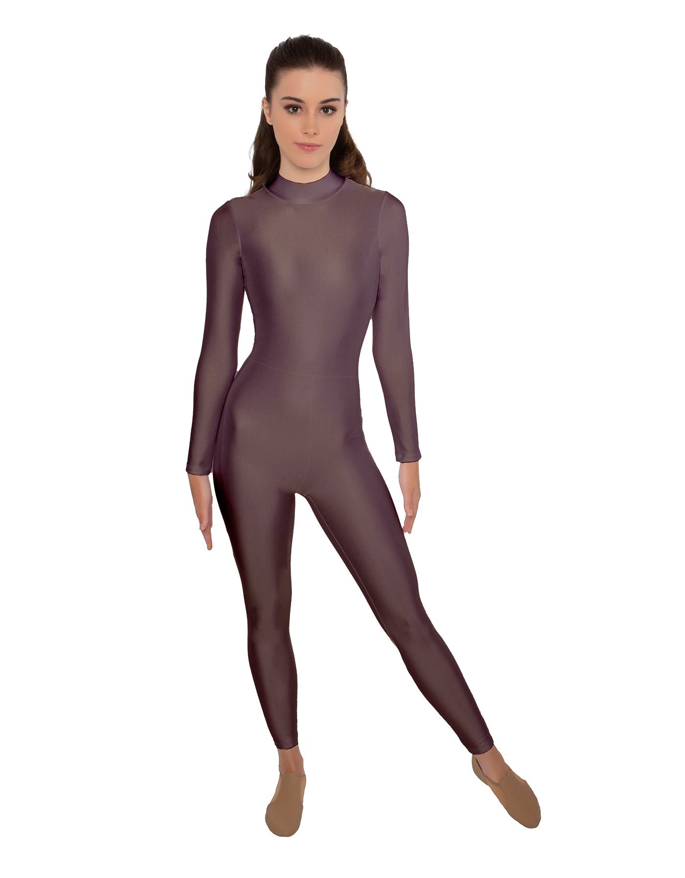 Solid Lycra LS Keyhole Back Unitard