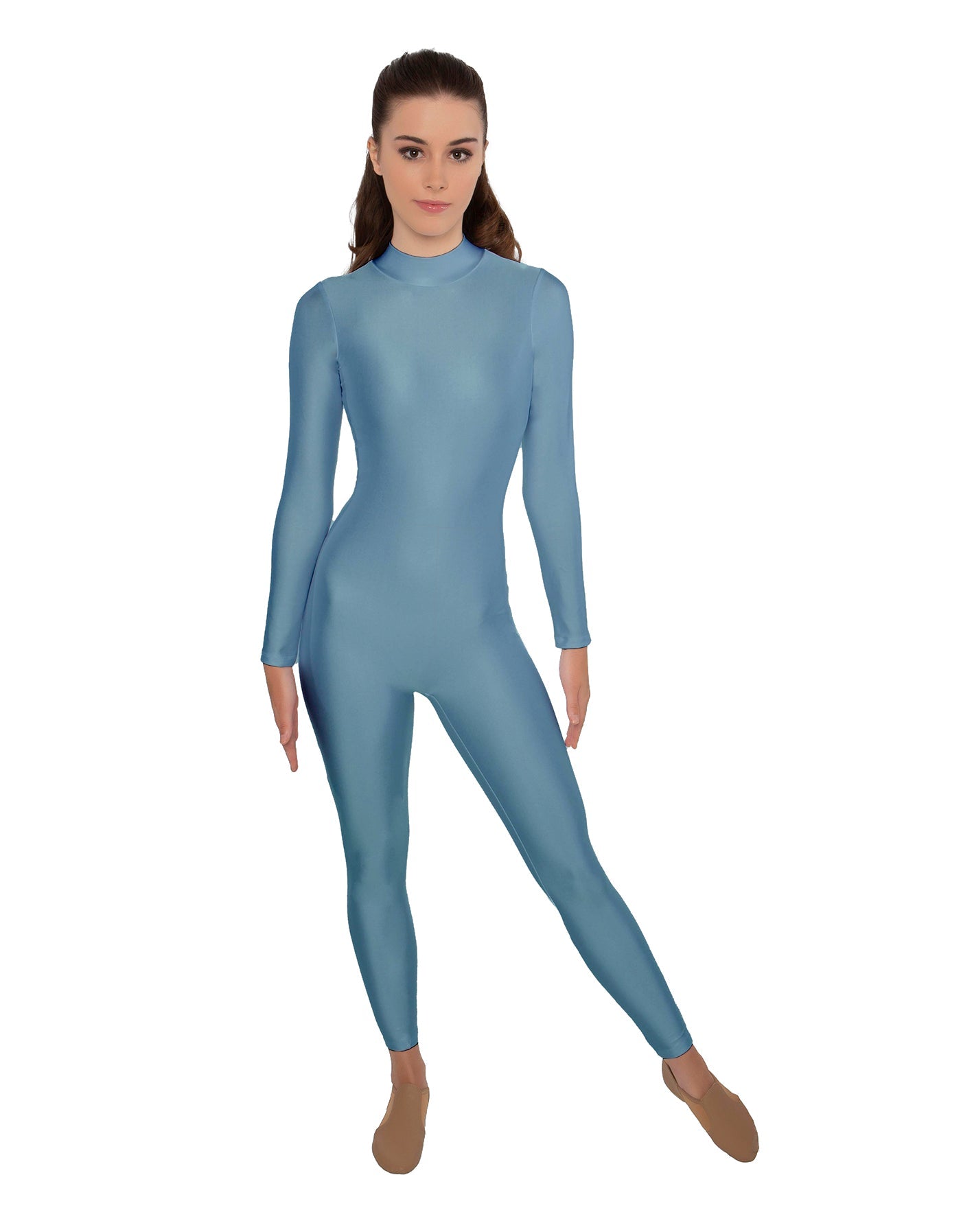 Solid Lycra LS Keyhole Back Unitard