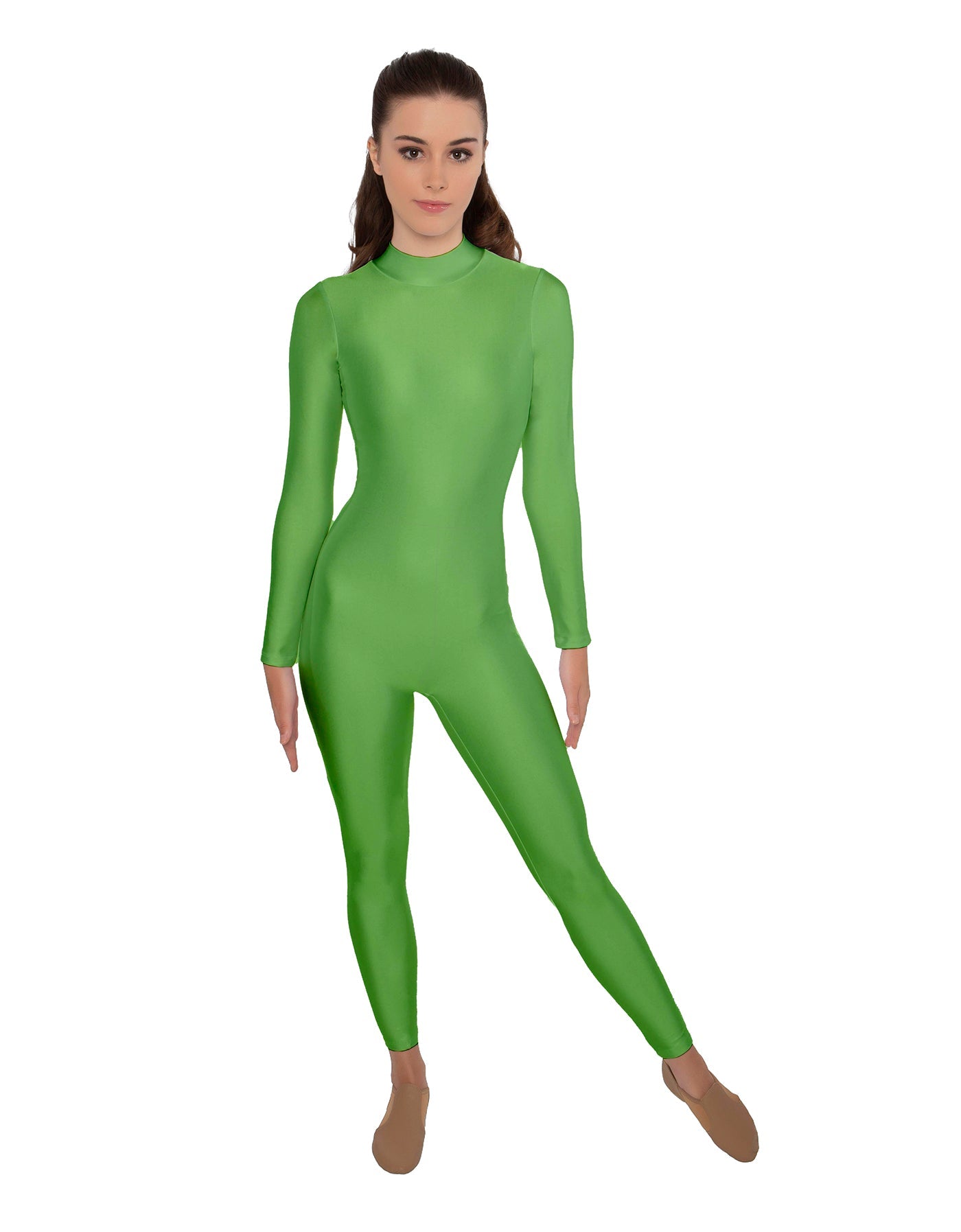 Solid Lycra LS Keyhole Back Unitard