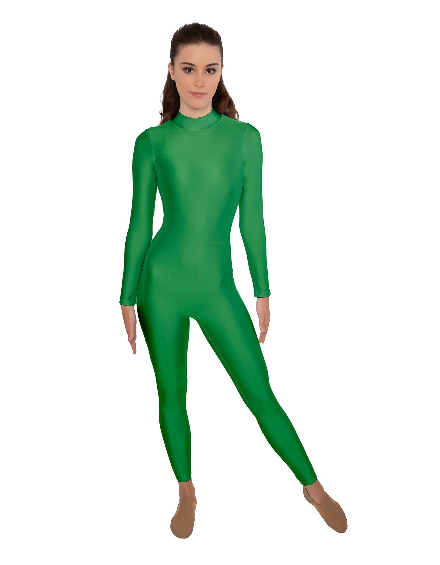 Solid Lycra LS Keyhole Back Unitard