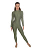 Solid Lycra LS Keyhole Back Unitard