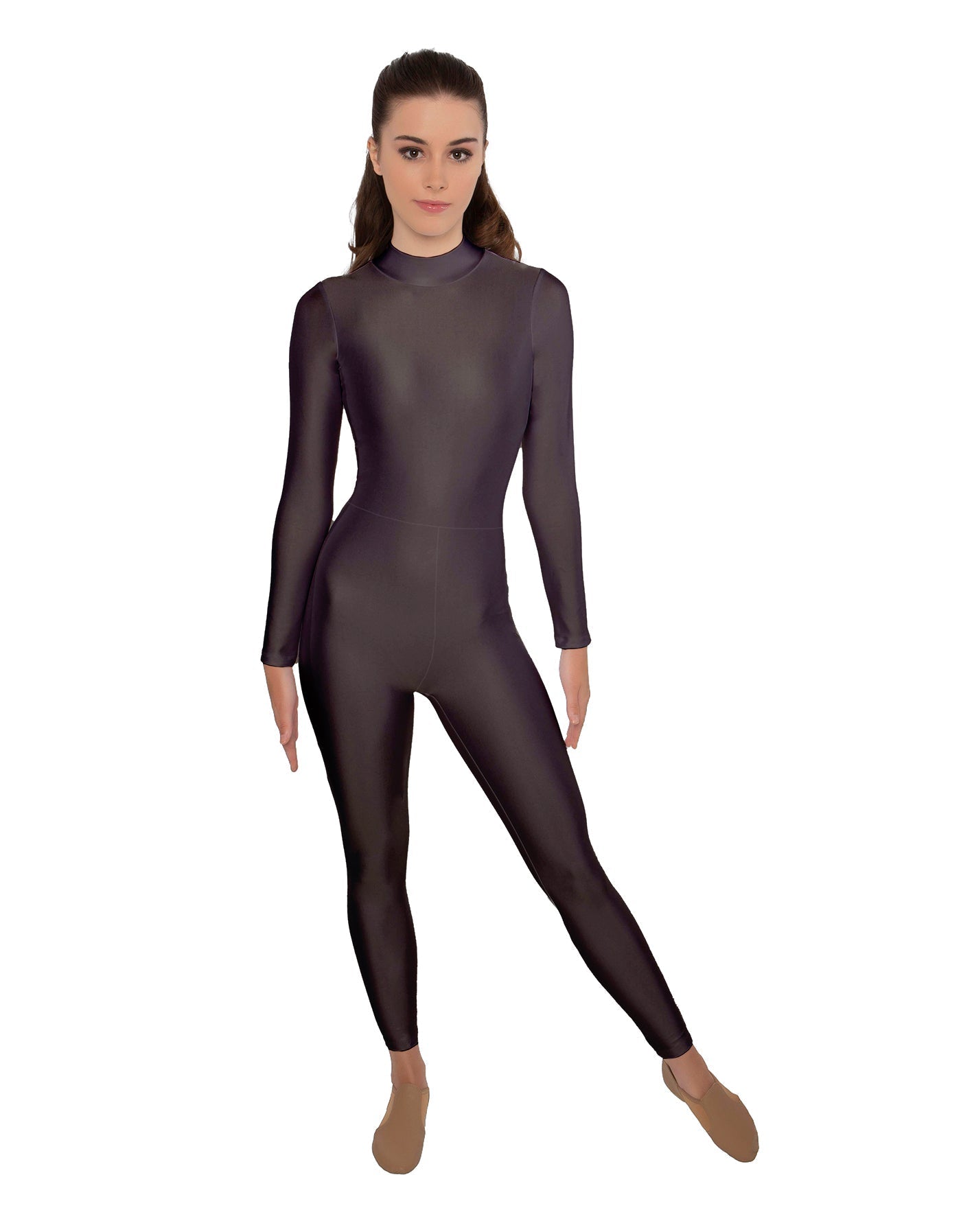 Solid Lycra LS Keyhole Back Unitard