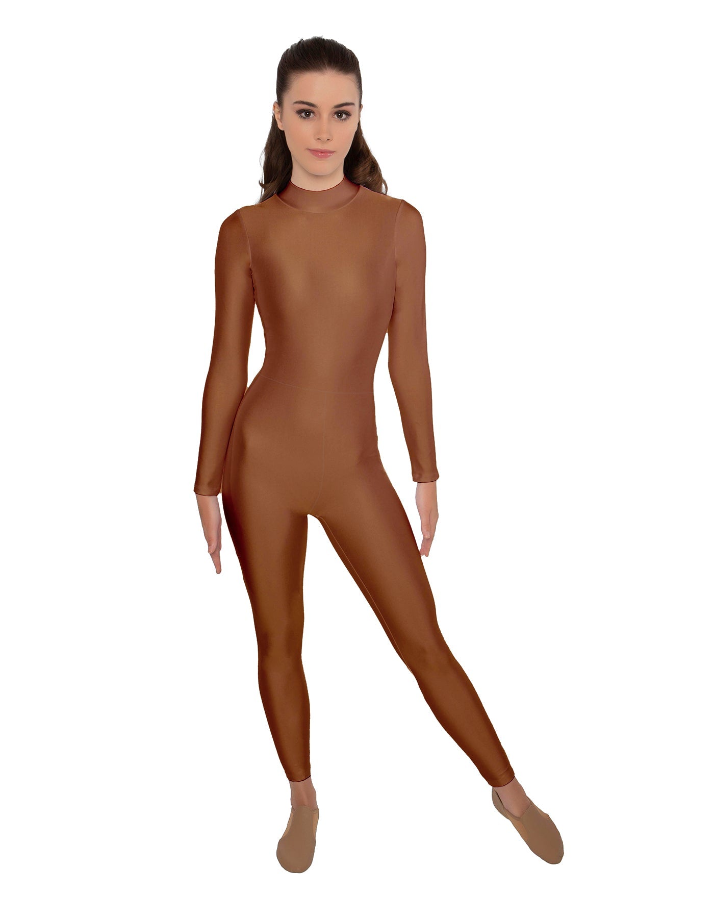 Solid Lycra LS Keyhole Back Unitard