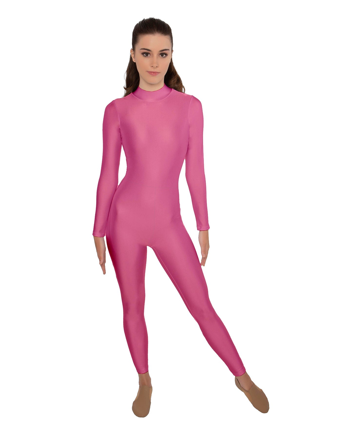 Solid Lycra LS Keyhole Back Unitard