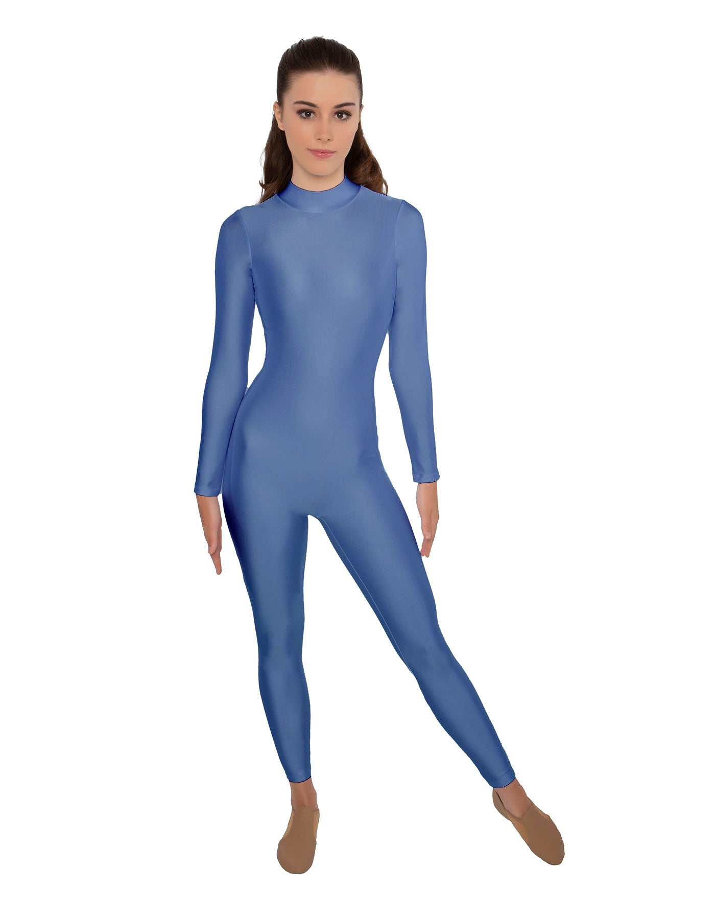 Solid Lycra LS Keyhole Back Unitard
