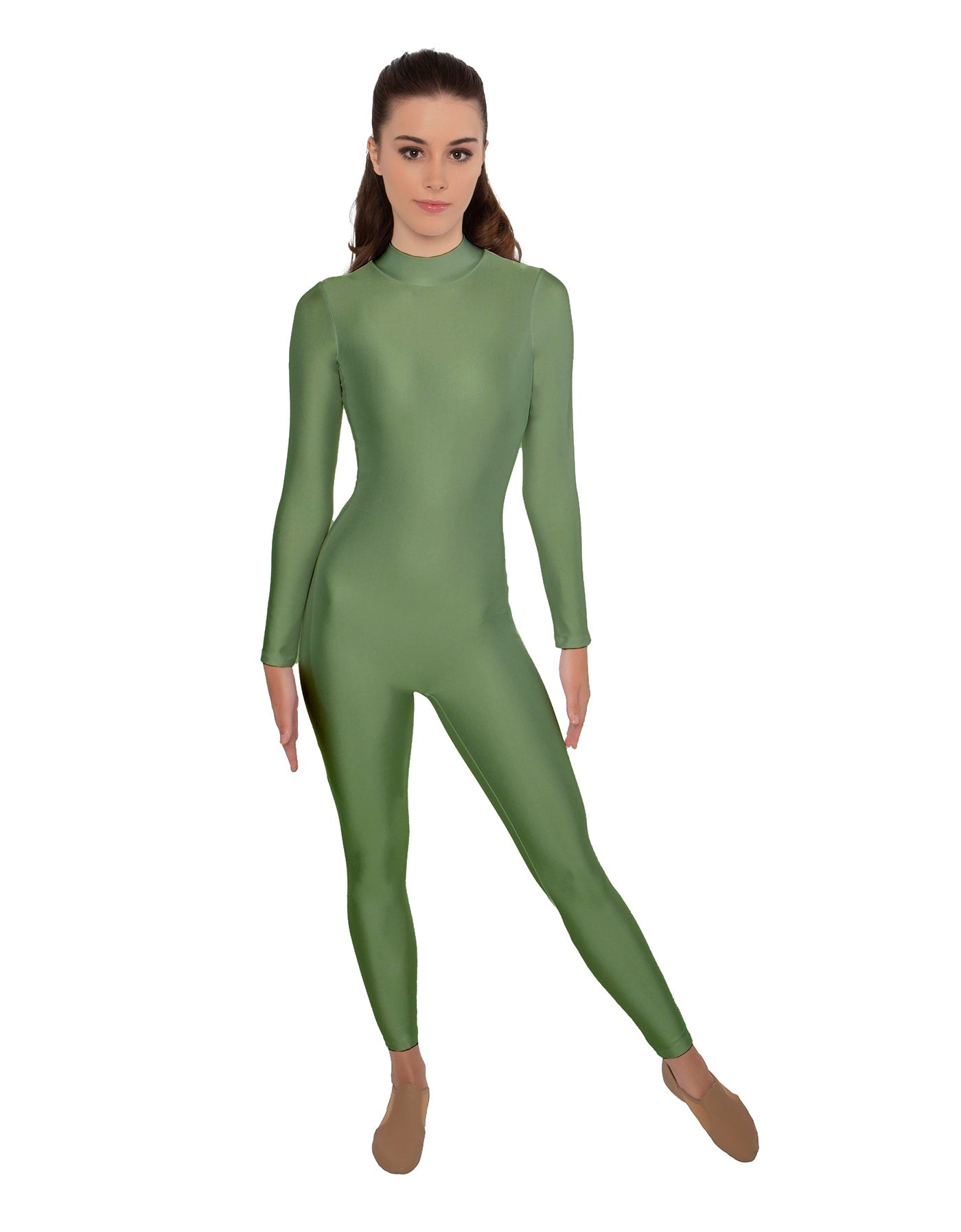 Solid Lycra LS Keyhole Back Unitard