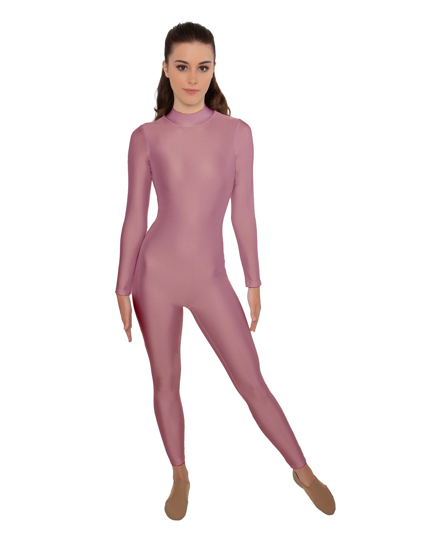 Solid Lycra LS Keyhole Back Unitard