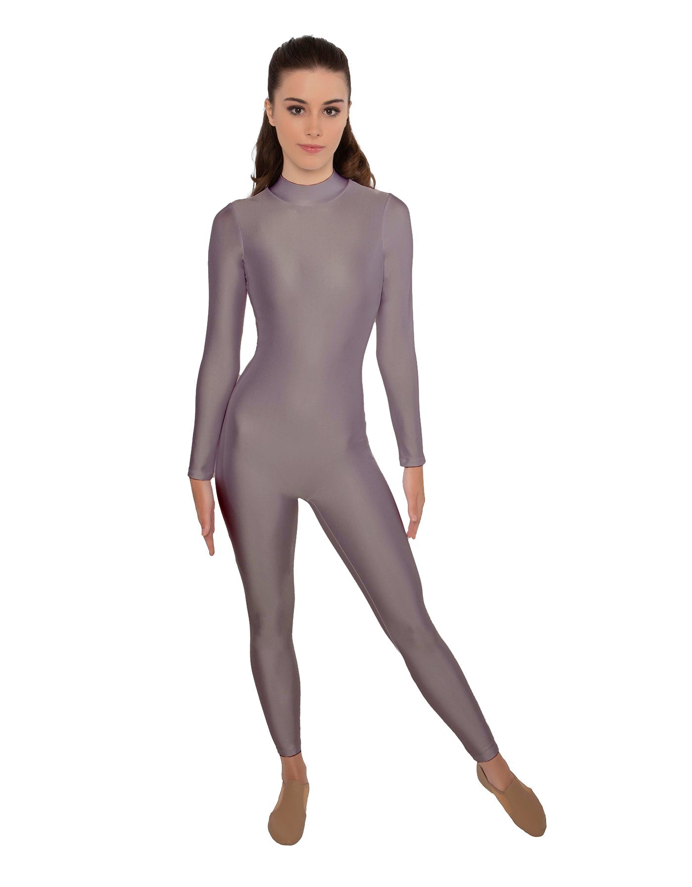 Solid Lycra LS Keyhole Back Unitard