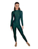 Solid Lycra LS Keyhole Back Unitard