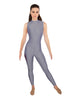 Solid Lycra Sleeveless TNeck Keyhole Unitard