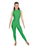 Solid Lycra Sleeveless TNeck Keyhole Unitard