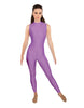 Solid Lycra Sleeveless TNeck Keyhole Unitard