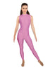 Solid Lycra Sleeveless TNeck Keyhole Unitard