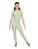 Solid Lycra Sleeveless TNeck Keyhole Unitard