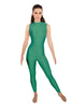 Solid Lycra Sleeveless TNeck Keyhole Unitard