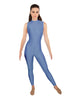 Solid Lycra Sleeveless TNeck Keyhole Unitard