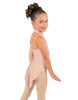 Solid Lycra Halter Collar Leotard with Tails