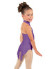 Solid Lycra Halter Collar Leotard with Tails