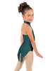 Solid Lycra Halter Collar Leotard with Tails
