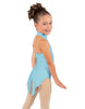 Solid Lycra Halter Collar Leotard with Tails