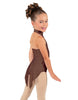 Solid Lycra Halter Collar Leotard with Tails