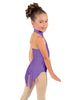 Solid Lycra Halter Collar Leotard with Tails