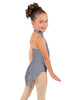 Solid Lycra Halter Collar Leotard with Tails