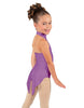 Solid Lycra Halter Collar Leotard with Tails