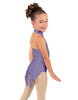 Solid Lycra Halter Collar Leotard with Tails