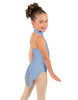 Solid Lycra Halter Collar Leotard with Tails